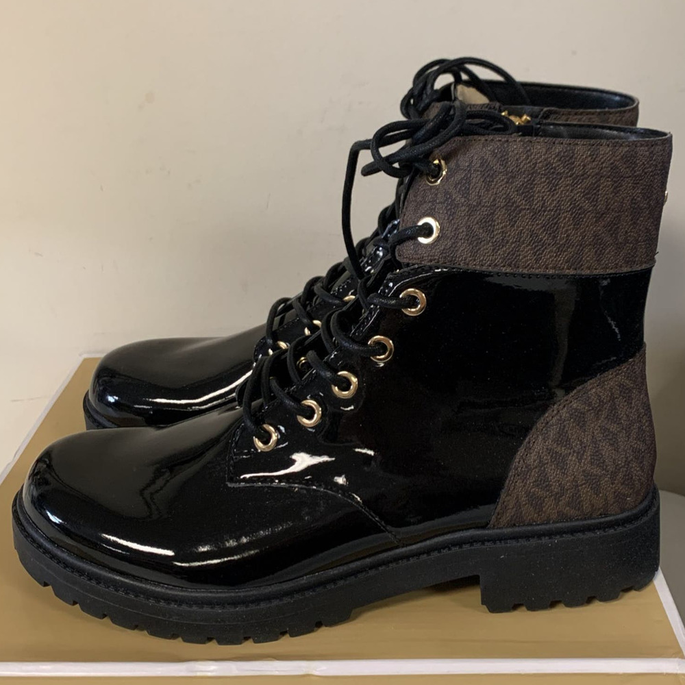 Michael Kors Women's SIZE 9.5 M Alistair Lace-Up Lug Sole Combat Booties… - Picture 3 of 9